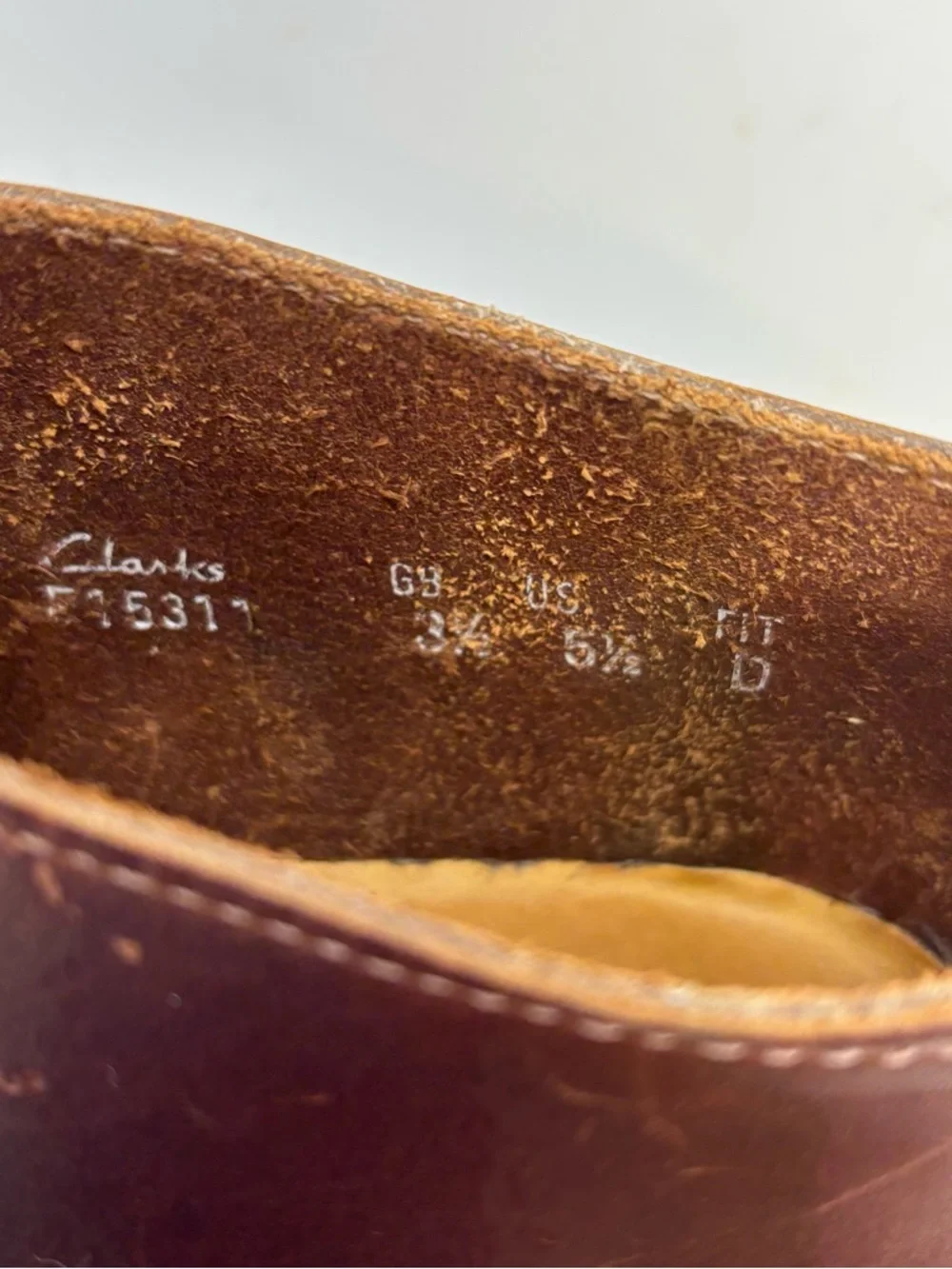 Clarks Originals Desert Trek Men 5.5/W 7.5 Beeswax Leather Center Seam Shoes Vtg